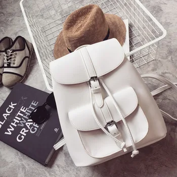 

High Quality Women Drawstring Backpacks Trendy Teenager Girls Mini Shoulder School Bag Female Leisure Travel Rucksack