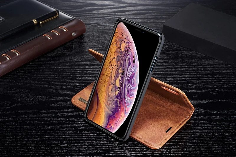 DG. ming для IPhone 11 Pro XS Max кошелек Чехол Afneembare Lederen Магнитный флип чехол для IPhone XS XR 6S 7 8 Plus SE