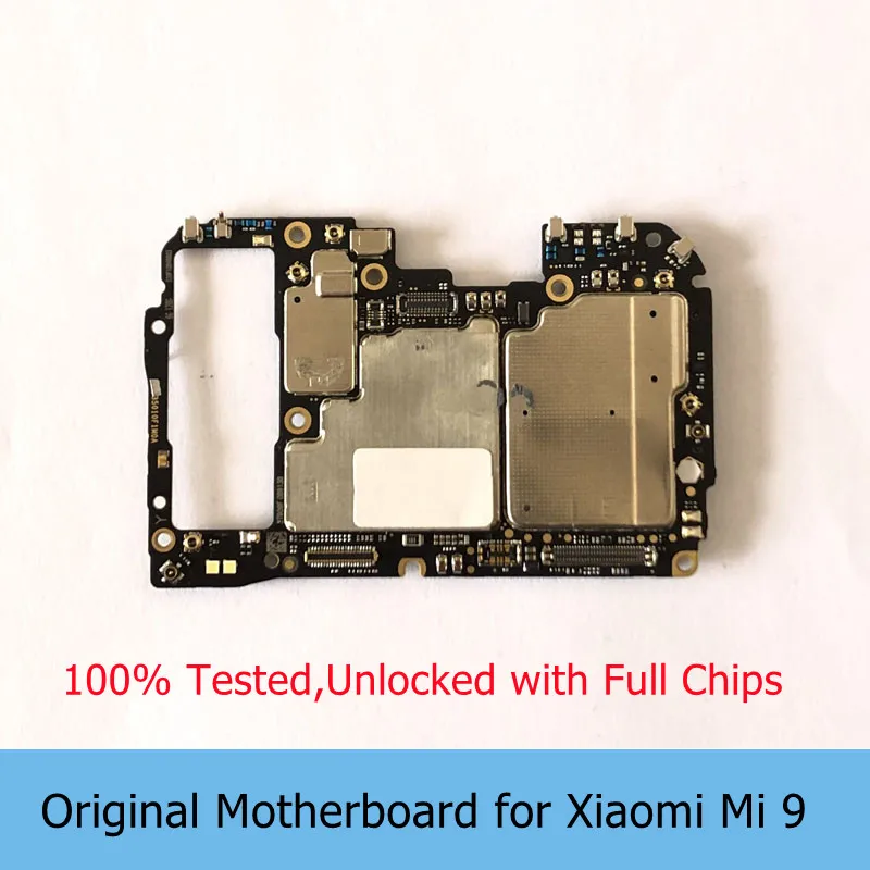 Разблокированная материнская плата для Xiaomi Mi 9 оригинальная с полными ЧИПАМИ