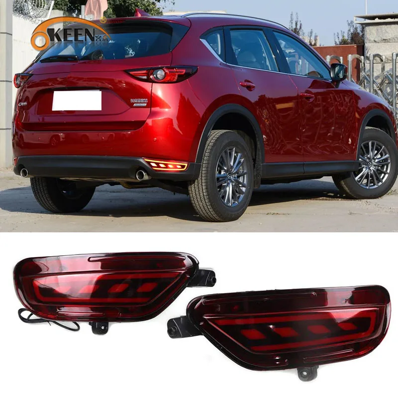 2 шт. для Mazda CX-5 CX5 светодиодный задний отражатель задний противотуманный фонарь задний бампер светильник тормозной светильник мигающий указатель поворота