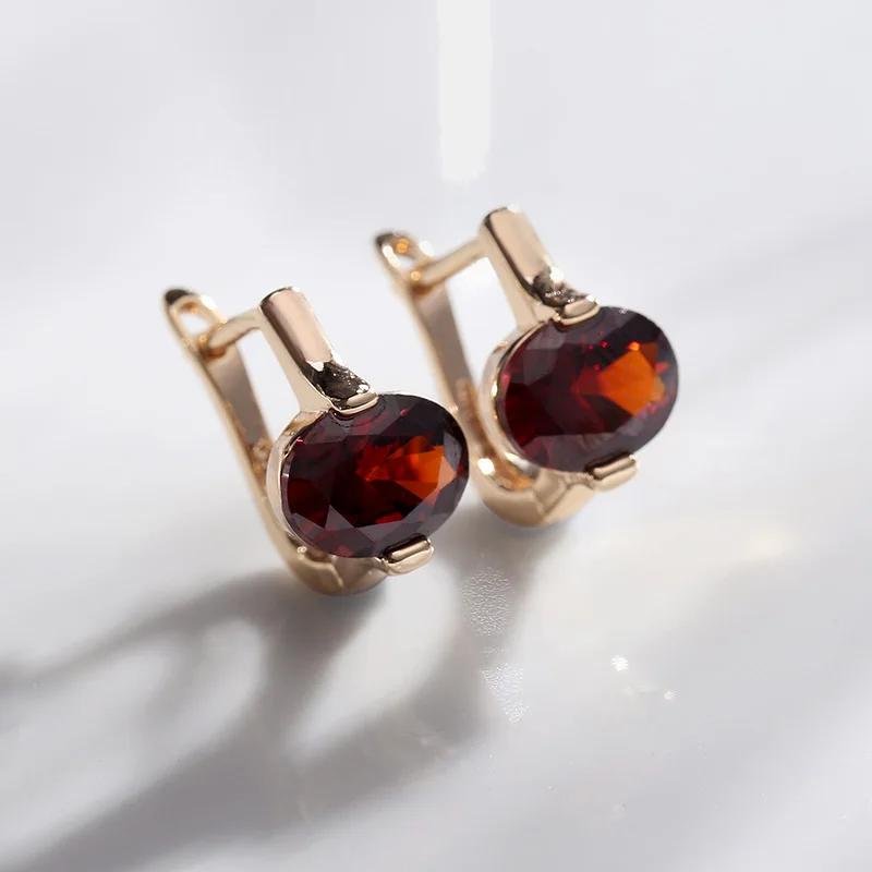 MAIKALE Simple Multicolor CZ Stud Earrings for Women Gold Silver Cubic Zirconia Charm Earrings New Fashion Jewelry Girls Gifts