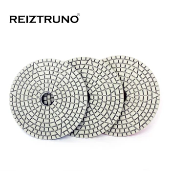 

Reiztruno 3-step diamond polishing pads for polishing quartz, granite, marble,all types of stone and Concrete. dry and wet use