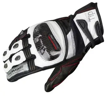 

GK 193 Protect Black White Gloves Motorcycle Motocross Riding Racing Touring Leather Mesh Gloves