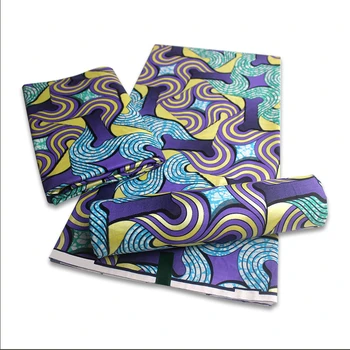 

Nice African Wax Prints Fabric 6yards Ghana Wax With Golden Color Patchwork Sewing Fabric 100%cotton Luxurious Design Golden Wax