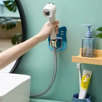 

1Pcs Cute Cartoon Shower Bracket ABS/PVC Shower Head Holder 3Colors Punching Free Wall Mount Bathroom Accessories