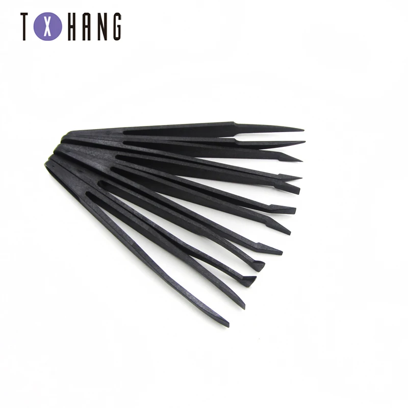 

6 model metal anti-static bending straight tip tweezers precision welding electronic ESD tweezers for soldering smd tool set