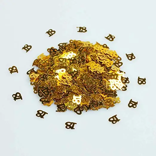 BSC0002B 15 г блестящая рисунок конфетти с золотистыми блестками, 16, 18, 20, 21 30 40 50 60 70 80 Подростковая взрослая церемония с днем рождения цифровой Конфетти Для вечеринки посыпать Цветы Декор - Цвет: BSC0002B