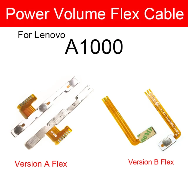 Power On/Off Volume Switch Flex Cable For Lenovo A1000 Power Side.