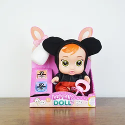 Poupée aux pleurs d'animaux pour bébés filles, 9 pouces, tenue magique, Vocalize, boisson, goutte d'eau, larmes, cadeaux pour enfants 