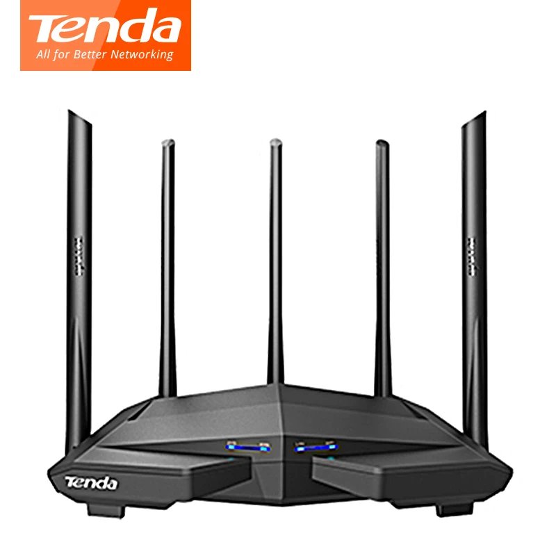 Tenda AC11 гигабитный Wifi роутер 1200 Мбит/с Wifi повторитель двухдиапазонный 2,4G/5G 1 WAN+ 3 LAN гигабитные порты 5*6 dbi антенна усиления 1 ГГц ЦП
