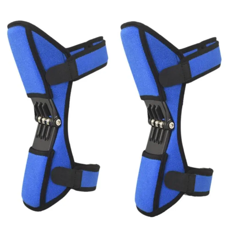 2pcs Breathable Knee Pads Rebound Spring Force Stabilizer Power Lift Joint Support Moderate Softness Comfortable to Wear - Color: B 70X30cm BLUE