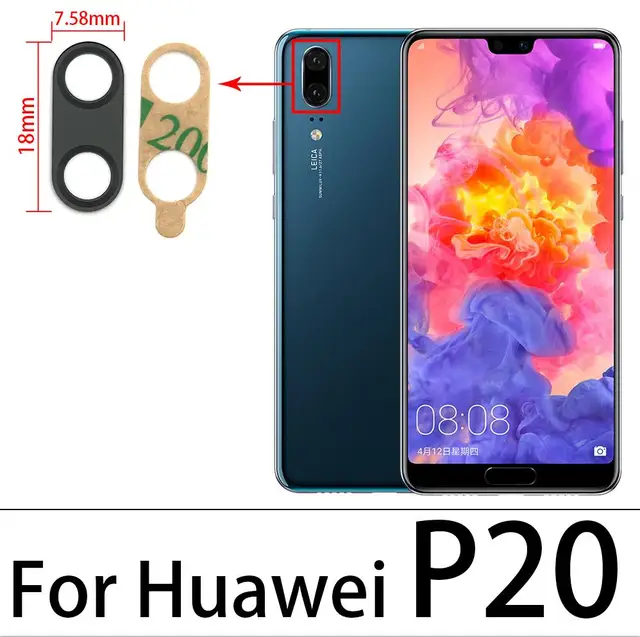 2pcs/lot For Huawei P30 Lite Camera Glass Lens With Glue Sticker For Huawei P20 P30 Lite P40 Pro Camera Lens + Repalcement Tools 2