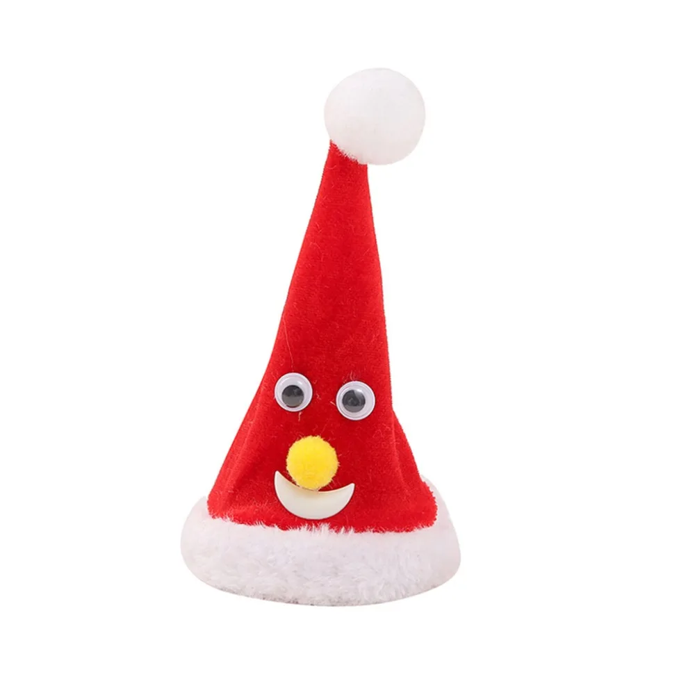 Электрический Рождественский головной убор Санта Клаус музыка качели шляпы Рождественские творческие украшения поставки рождественские вечерние шапки kerstmuts# 3F