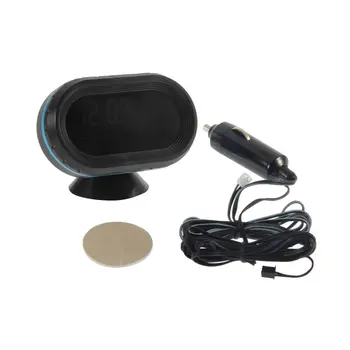 

2 in 1 Digital Auto Car Thermometer + Car Battery Voltmeter Voltage Meter Tester Monitor + electronic Clock hot sale