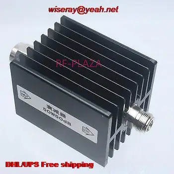 

DHL/EMS 5pcs Attenuator 50W 50 Watts 50dB N male to female DC-3.0GHZ 50ohm RF coaxial Power-attenuator-A6