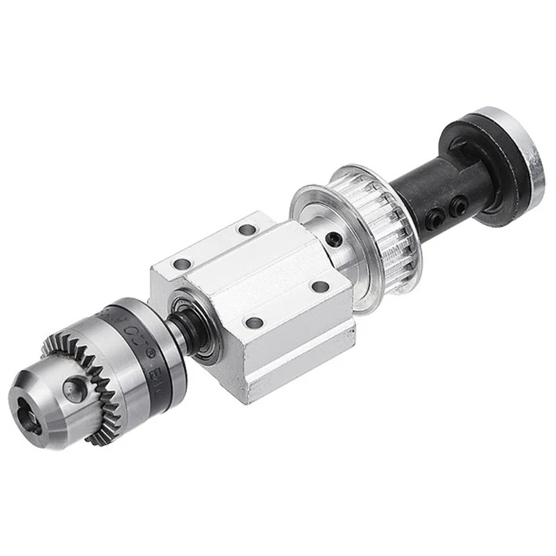 

No Power Diy Woodworking Cutting Grinding Spindle Trimming Belt B10 Drill Chuck Set Small Lathe Accessories For Table Saw