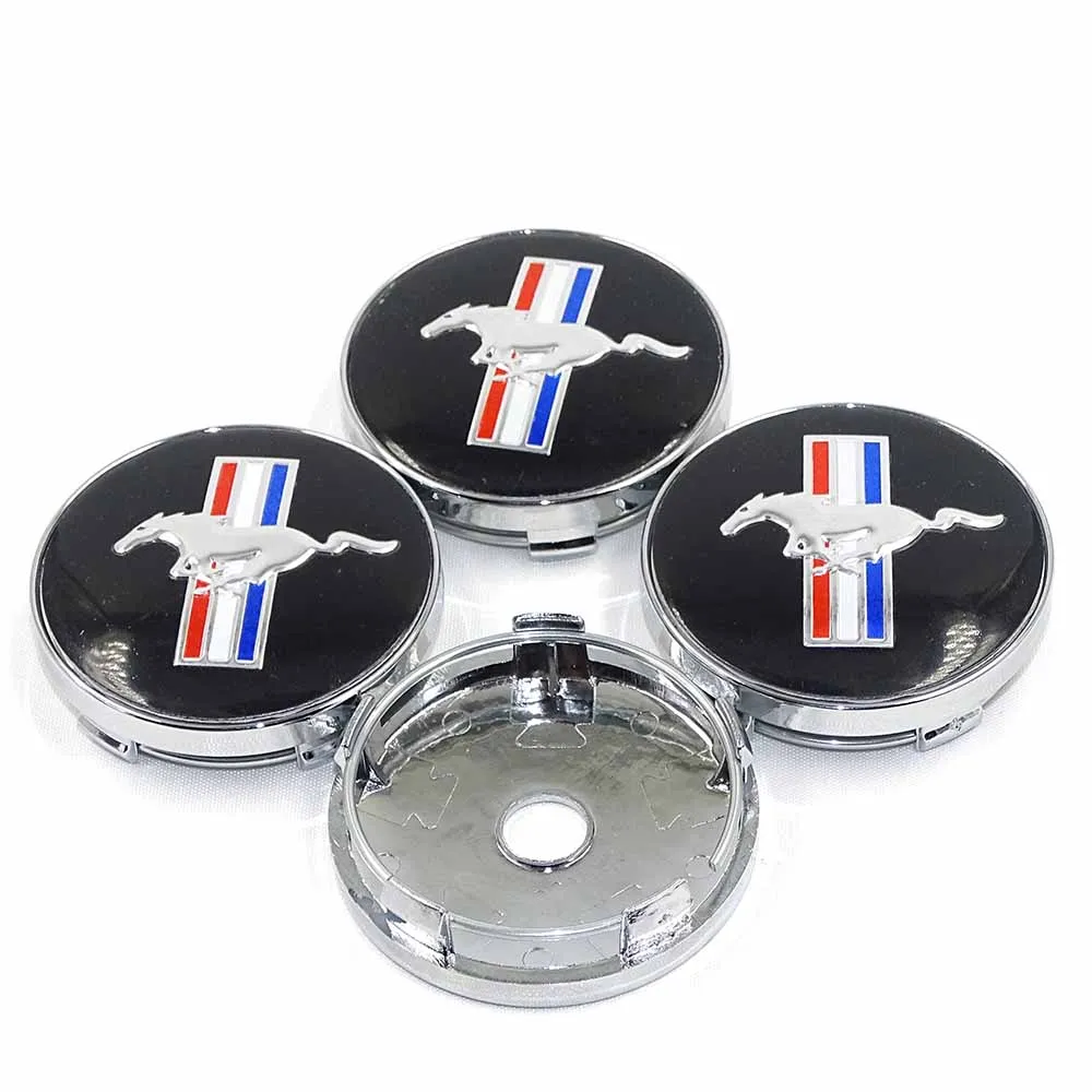4pcs 56mm 60mm For Mustang Running Horse car Cobra emblem wheel center hub Dust-proof badge covers Auto accessories