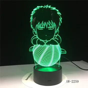 

Rukawa Kaede Basketball 3D LED Light 7 Colors Change 3D Hologram Desk Lamp Night Light New Year Gifts Home Decorate 2259