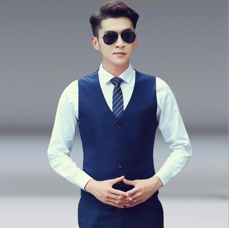 Men S Wedding Dress Vests Slim Fit Mens Suit Vest Male Waistcoat Gilet Homme Casual Sleeveless Fashion Formal Business Jacket Vests Aliexpress