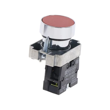 

5X ZB2-BA42 NC Normally Closed Red Sign Momentary Push Button Switch 22mm