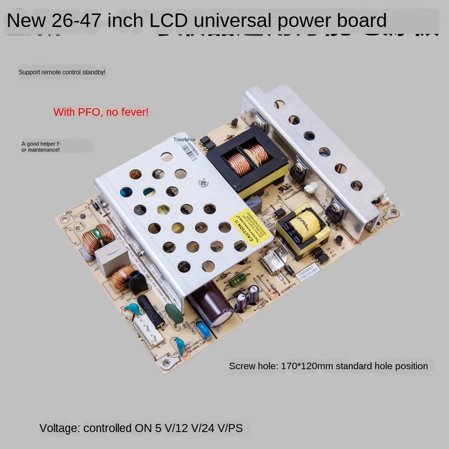 Marca nuevo versátil TV LCD Universal Placa de alimentación 5V SB/12 V/24 V a 32/37/39/42/46/47 pulgadas