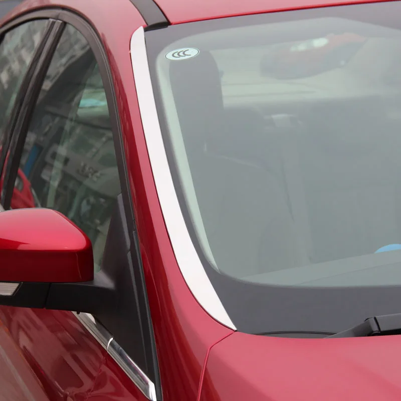 Для Ford Focus 2012- отделка передней двери переднее окно яркая полоса наружное украшение Декоративная полоса Блестки наклейка