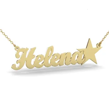 

Custom Star Name Necklaces Pendants Stainless Steel Chain Personalized Nameplate Custom Name Necklace with Star necklace