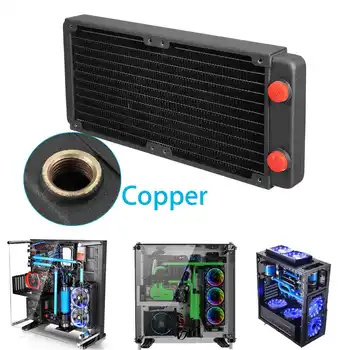 

12 Tubes Pure Copper 240mm G1/4 Thread Water Cooling Row Computer Water Cooling Radiator CPU Liquid Water Heatsink