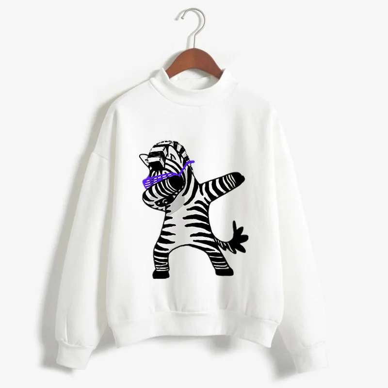 Women Animal Unicorn Cat Print Sweatshirt Avocado Panda Bunny Sweatshirts Cute Hoody White Holographic Aesthetic Hoodie Female - Цвет: Золотой