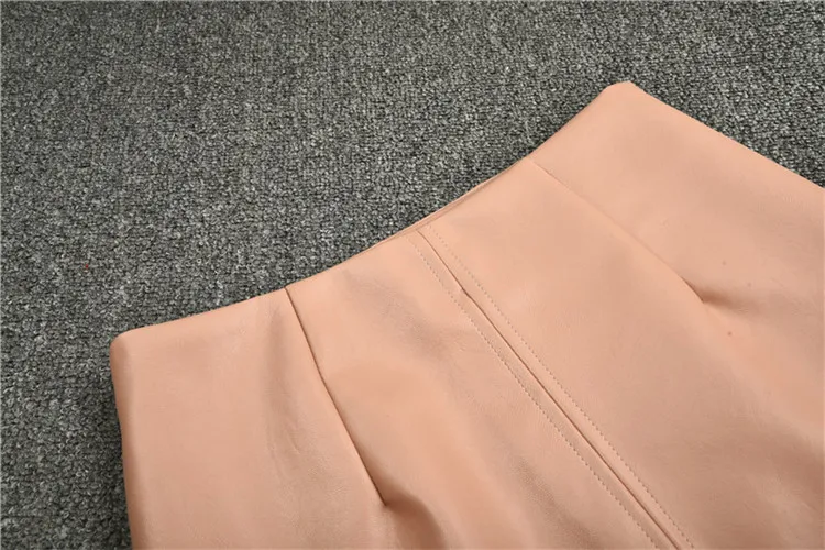 Women PU Leather Midi Skirt Autumn Winter Ladies Package Hip Front or Back Slit Pencil Skirt Plus Size