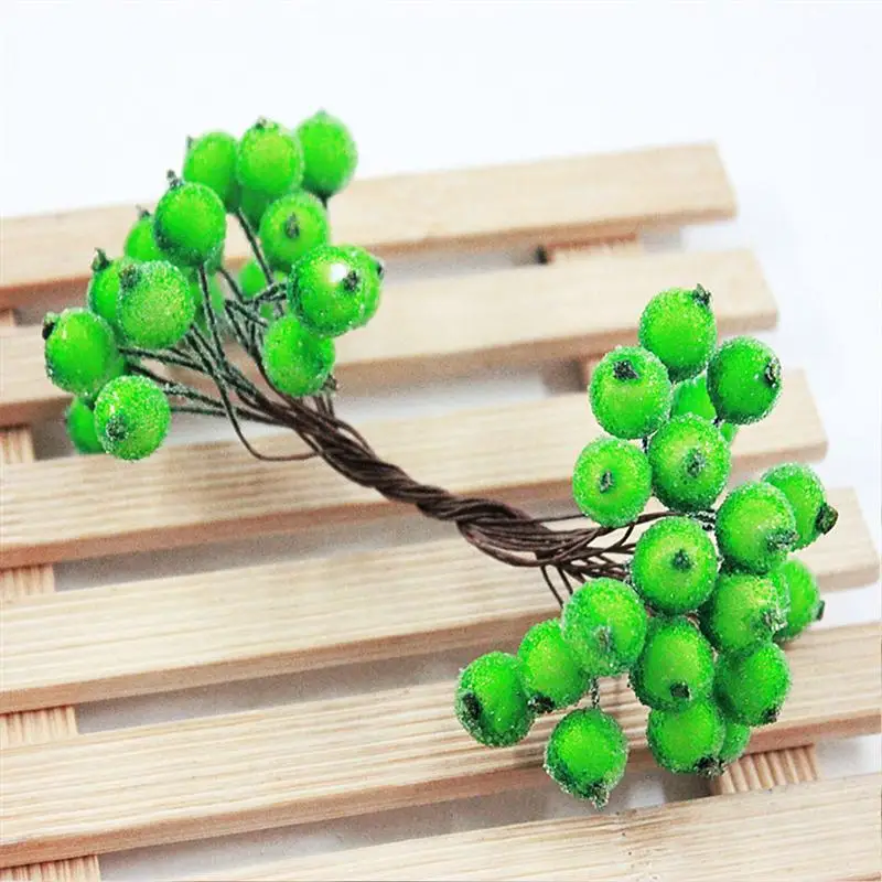 12 шт Искусственные ягоды Мини DIY матовые Цветочные ягоды для украшения