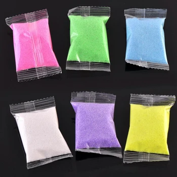 

new 6 Colors Sand Micro Artificial-Powder-Made Colour Sand Mini Garden Colored Landscape Sand Table Accessories Craft