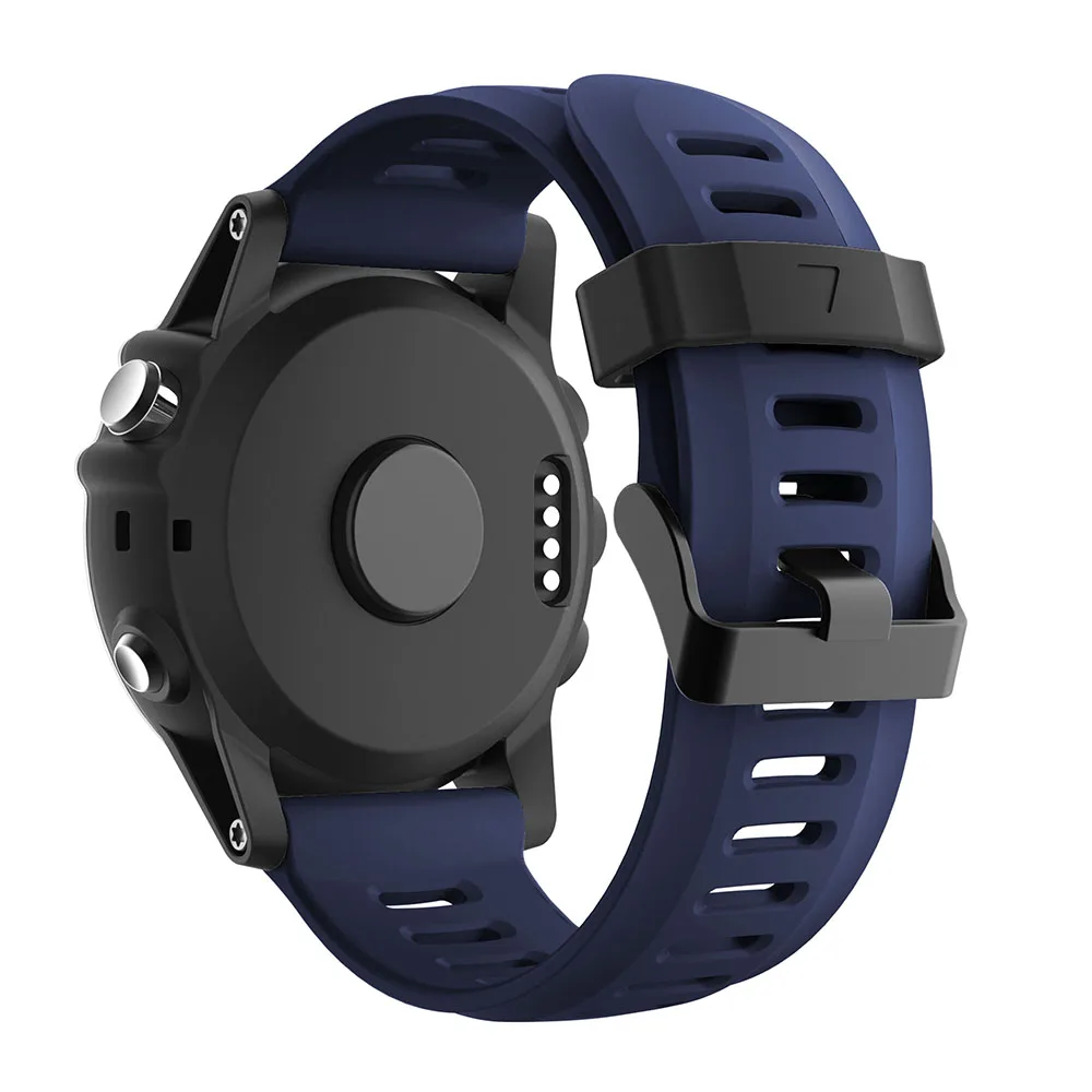 Yayuu мягкий силиконовый сменный ремешок для часов с инструментами для Garmin Fenix 3/Fenix 3 HR/Fenix 5X/5X Plus/D2 Delta PX/Descent MK1 - Цвет: Dark blue