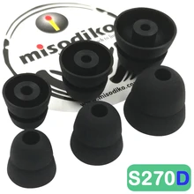 Misodiko S270D силиконовые наконечники для наушников, ушные Типсы для Shure SE215 SE315 SE535 SE425 SE846/Etymotic ER4 HF5/Klipsch R6i R6m S4i X6i