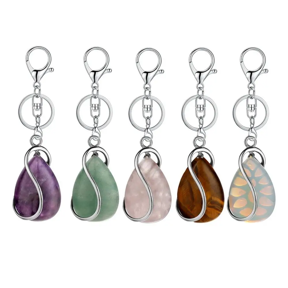 ASHMITA кулон в форме капли подвеска из натурального камня воды брелок кольцо для
