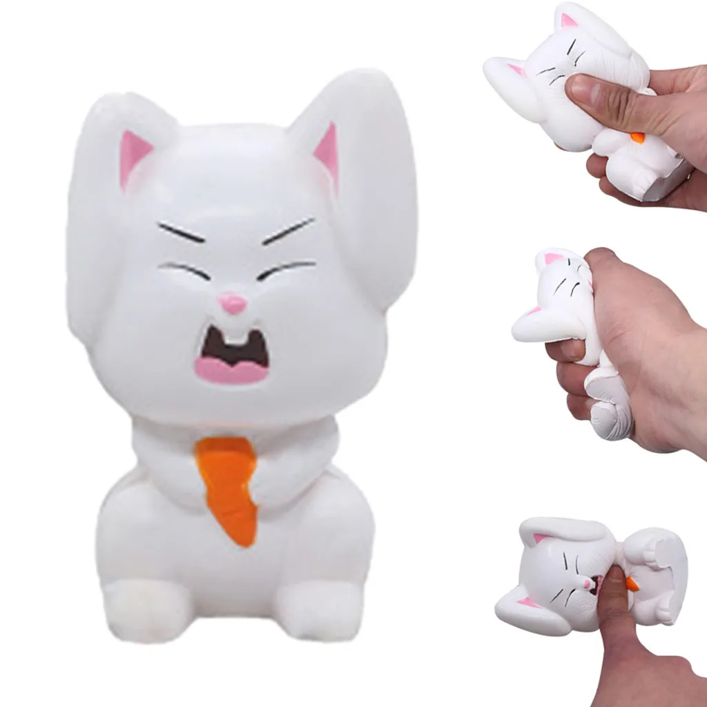 Stress Reliever Simulated Rabbit Slow Rising Squeezable Toy cartoon Aniaml Anti-anxiety Fun Toys Girly Heart Pinch Fun #A