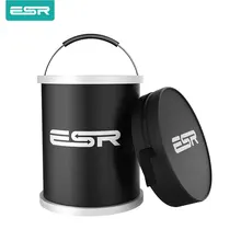 Автомобильное ведро для хранения ESR 13 л, складное уличное ведро для кемпинга, рыбалки, инструменты для мытья автомобиля, складное ведро с сумкой для хранения 1000D Автомобильное ведро для хранения ESR 13 л, складное уличное ведро для кемпинга, рыбалки, инструменты для мытья автомобиля, складное ведро с сумкой для хранения 1000D
