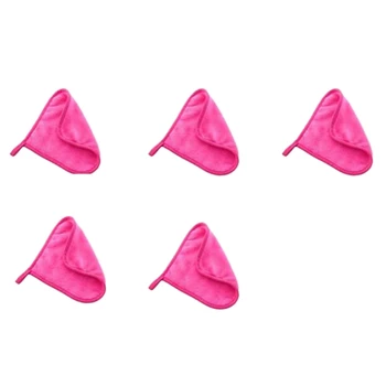 

5Pcs Microfiber Makeup Remover Reusable Facial Cloth Makeup Eraser Towel Remover Wipes No Need Cleansing Oil Skin Care