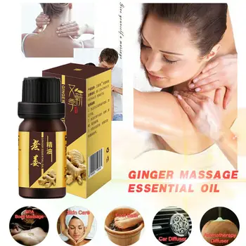 

10ml Ginger Essential Oil Body Massage Dampness Therapy Relieve Pain Anti-aging Lymphatic Detoxification Body Massage Oil TSLM1