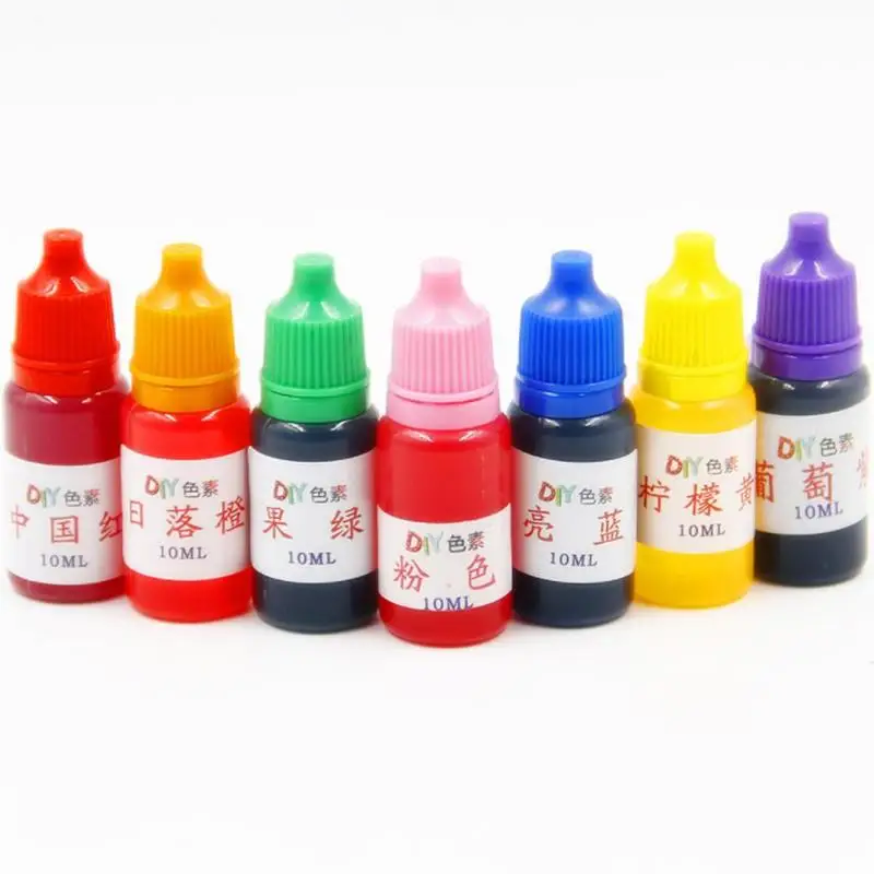 10ml 7 Colors 1 set Dye Colorant Set Slime Jewelry Making Skin Safe Liquid Resin Pigments 2