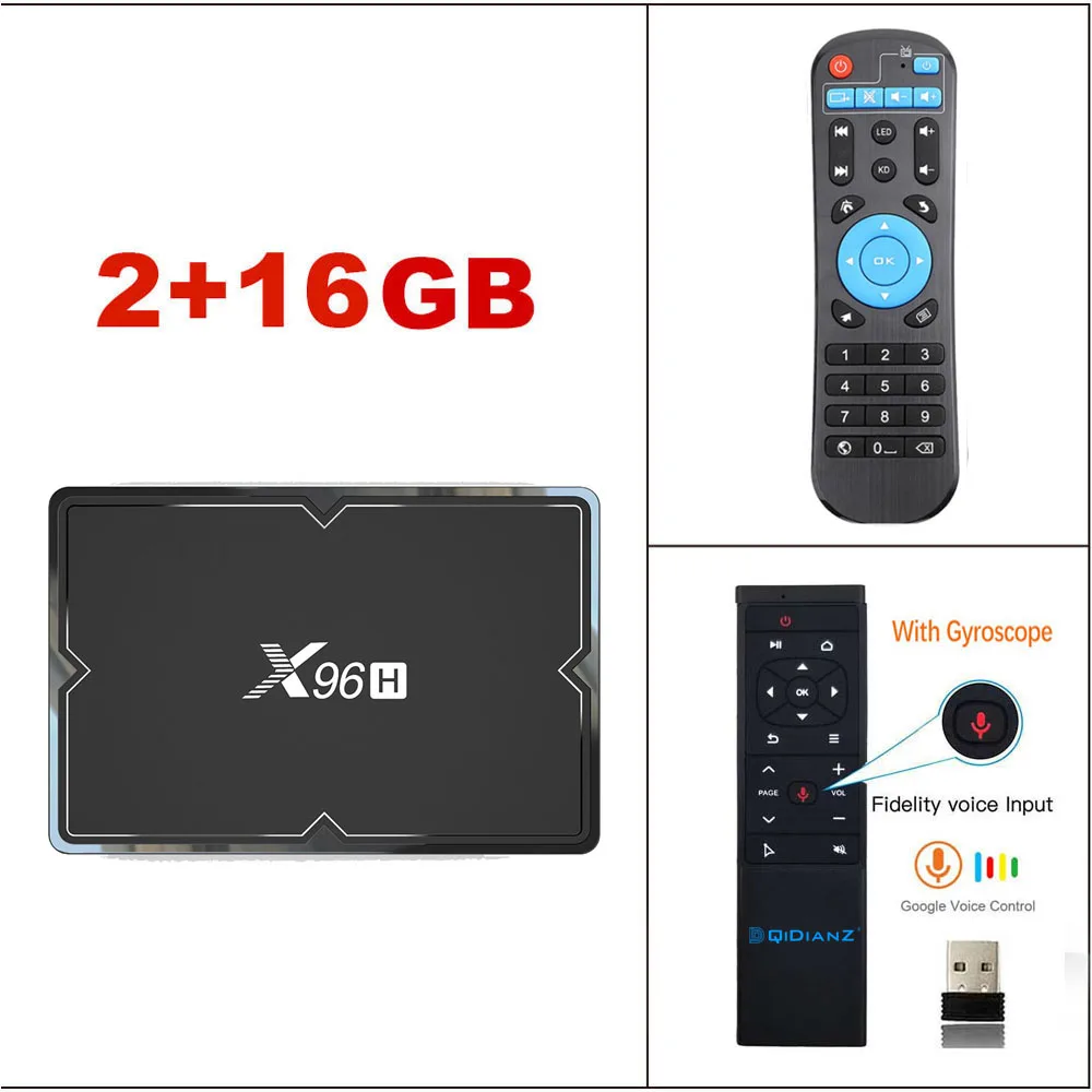 2G16G voice control X96H Allwinner H603 чип 6K Android 9,0 ТВ коробка с двойной поддержкой HDMI wifi Bluetooth телеприставка PK X96MINI - Цвет: 2G16G voice control