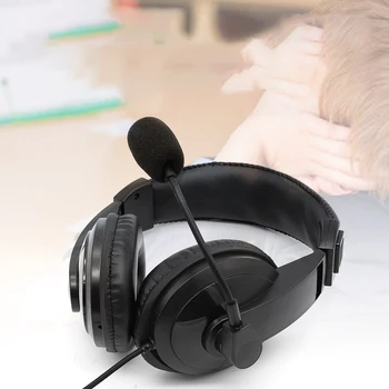 

New T-20 3.5mm Wired Stereo Headset Noise Cancelling Earphone With Microphone Adjustable Headband For Computer Laptop Desktop