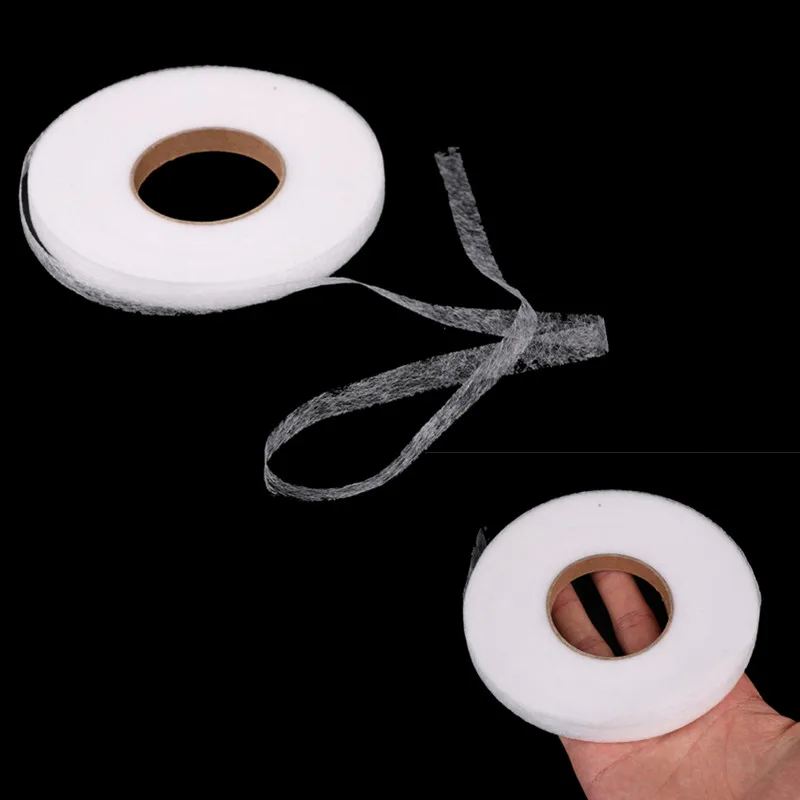 DIY Cloth Apparel White Double Sided 70 Yards 1cm Adhesive Tape Fusible Interlining Fabric Tape Iron On Sewing Accessories