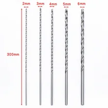 

5Pcs 300mm 2/3/4/5/6mm High Speed Steel Extra Long Drill Bit Set Metal Multi Tools Power Tool Accessory