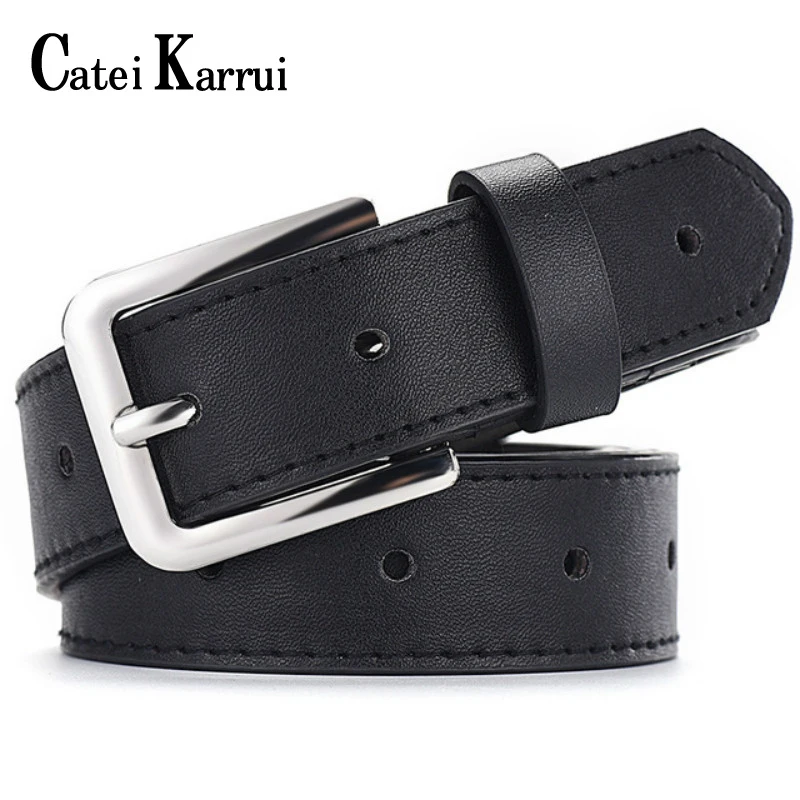 

Catei Karrui Fashion alloy pin buckle youth students wild retro Belt Women-Waistband Dress Waist-Belt for Jeans Pants