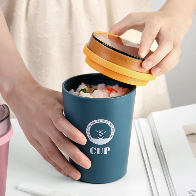 Boîte à soupe étanche pour enfants, boîte à déjeuner ronde écologique,  tasse à soupe micro-ondable, boîte à Bento de 500ml - AliExpress