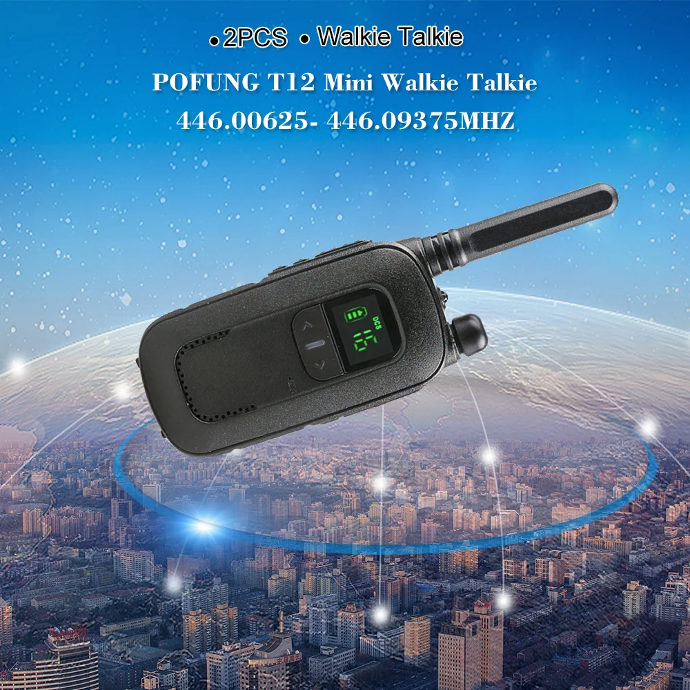 Мини рация T12 портативная 446 00625 09375 МГц 16 каналов 2 шт.|Рации| |