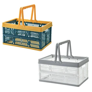 

Household Folding Storage Basket Blue White Home Storage Organization Laundry Basket For Home Storage Basket Shopping Basket 1