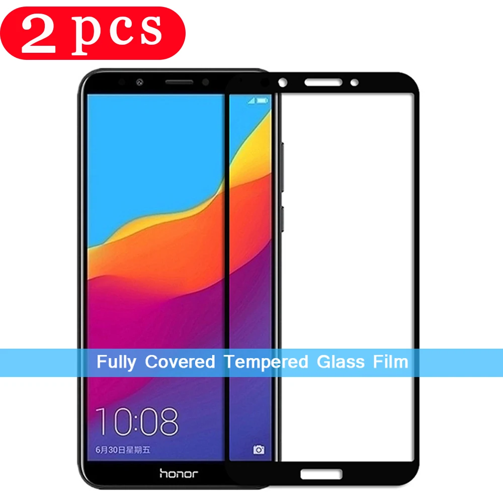 2 шт для huawei y6 2018 закаленное стекло y5 lite y7 prime pro 2019 Защитная пленка экрана