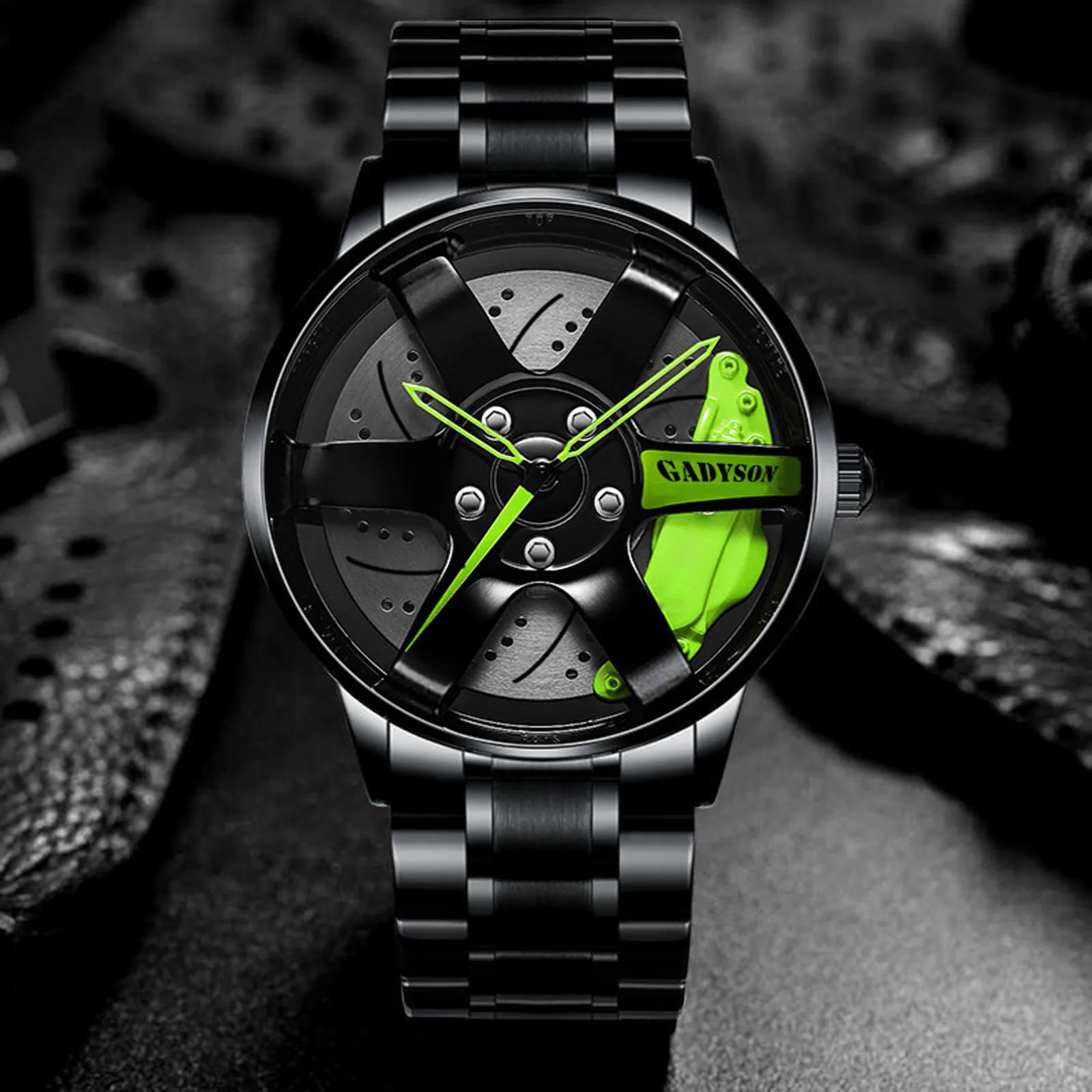 Watches Men's Wheel Rim Hub Watch Sport Car Custom Design Creative Men Wrist Watch Men Wristwatch Clock Relogio Masculino afbeelding
